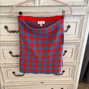 Red and Blue Checkered Knit Mini Skirt by A.P.C.